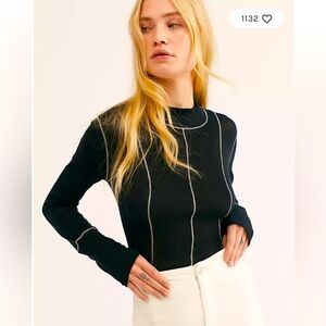 Free People To The Run Ribbed Bodysuit